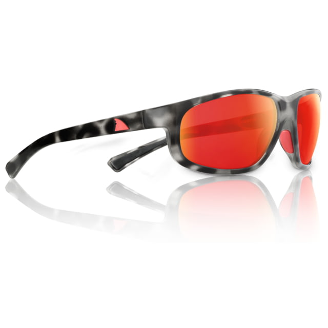 Redfin Polarized Jekyll Sunglasses Black Tortoise Frame Hull Red Polarized Lens One Size
