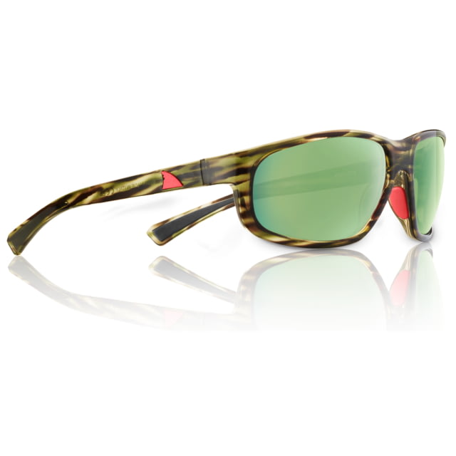 Redfin Polarized Jekyll Sunglasses Driftwood Frame Seagrass Polarized Lens One Size