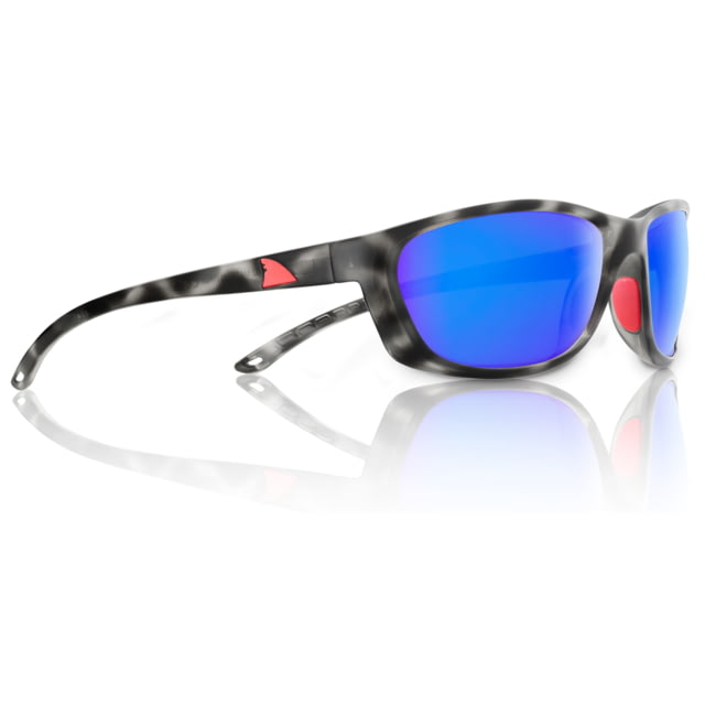 Redfin Polarized Keewaydin Sunglasses Black Tortoise Frame Coastal Blue Polarized Lens One Size