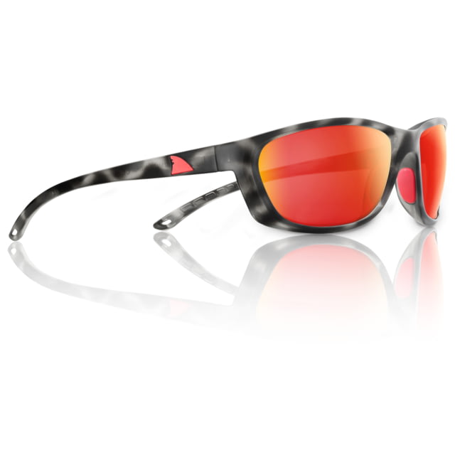 Redfin Polarized Keewaydin Sunglasses Black Tortoise Frame Hull Red Polarized Lens One Size
