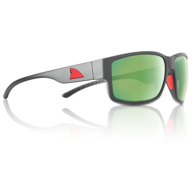 Redfin Polarized Sanibel Sunglasses Matte Gray Frame Seagrass Polarized Lens One Size