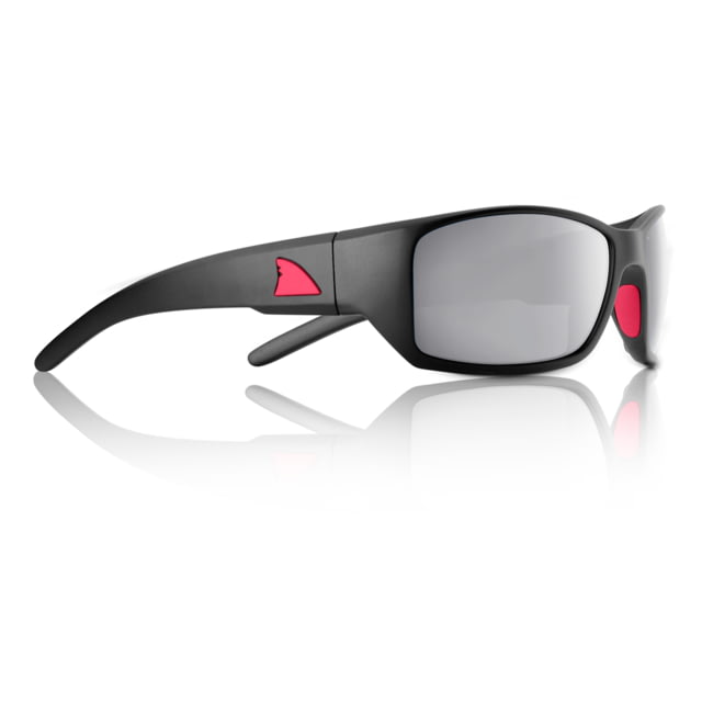 Redfin Polarized Wassaw Sunglasses MBlack Frame Shad Mirror Polarized Lens One Size