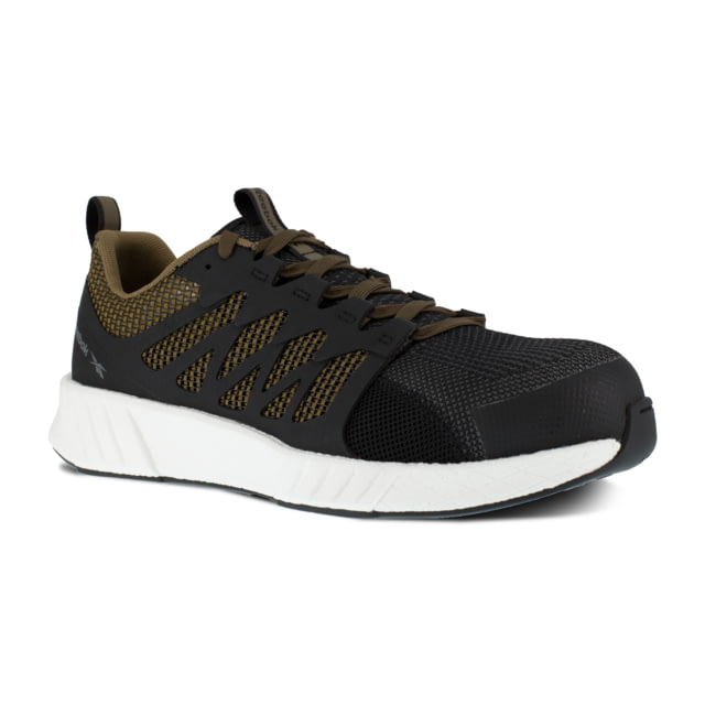Reebok Fusion Flexweave Athletic Work Shoe - Men's Medium Black/Khaki Brown 8