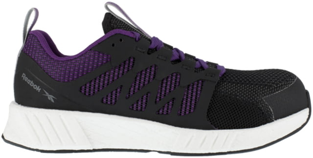 Reebok Fusion Flexweave Athletic Work Shoe - Women's Wide Black/Purple 11.5