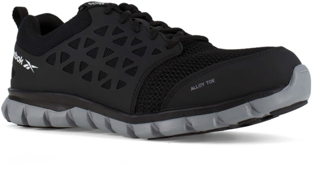 Reebok Sublite Cushion Work Athletic Oxford Shoes - Men's Medium Electrical Hazard Protection Black 4.5