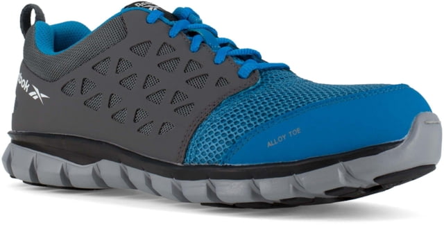 Reebok Sublite Cushion Work Athletic Oxford Shoes - Men's Wide Blue/Grey 5