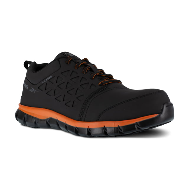 Reebok Sublite Cushion Work Athletic Oxford Shoes - Men's Medium Electrical Hazard Protection Black 8