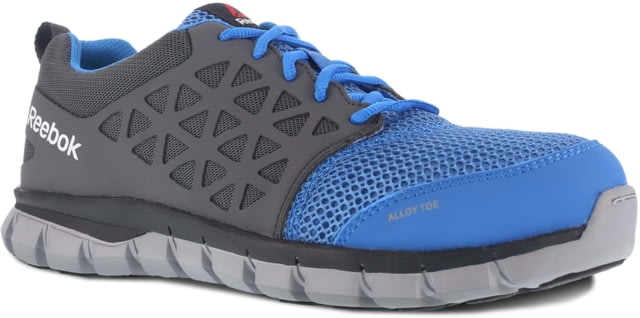 Reebok Women's Sublite Cushion Work Athletic Oxford Shoes Blue/Gray 8 Wide