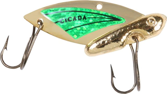 Reef Runner Cicada Blade Lure Gold/Hot Green 2in 3/8oz
