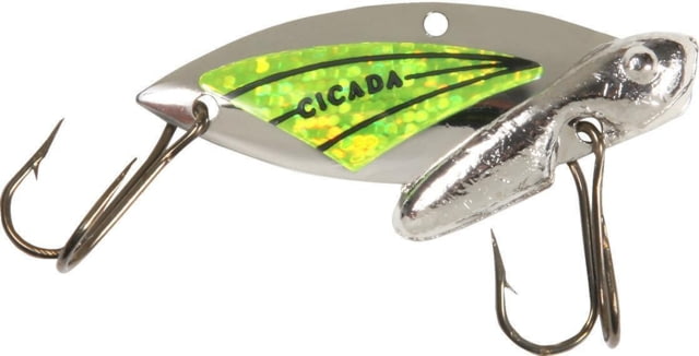 Reef Runner Cicada Blade Lure Silver/Chartreuse 2in 3/8oz
