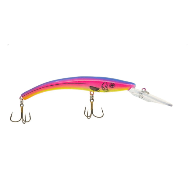 Reef Runner Deep Diver 800 Rattling Minnow 28ft Diving Depth 6 3/16in 5/8oz Floating Bubble Gum Superman