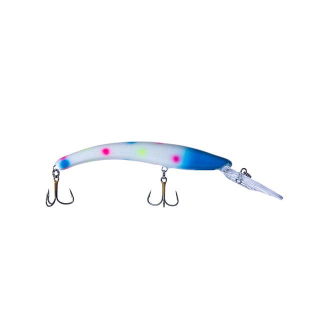 Reef Runner Deep Diver 800 Rattling Minnow 28ft Diving Depth 6 3/16in 5/8oz Floating Glow Blue Wonderbread