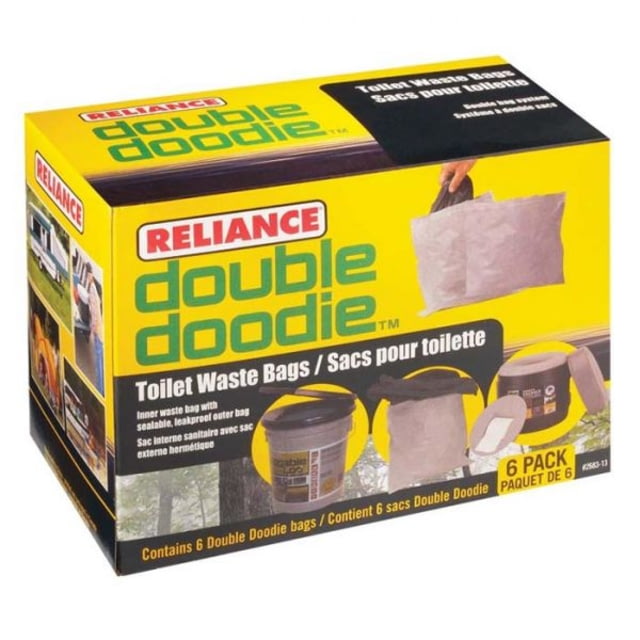 Reliance Double Doodie Toilet Waste Bags W/o Bio Ge 6 Pk