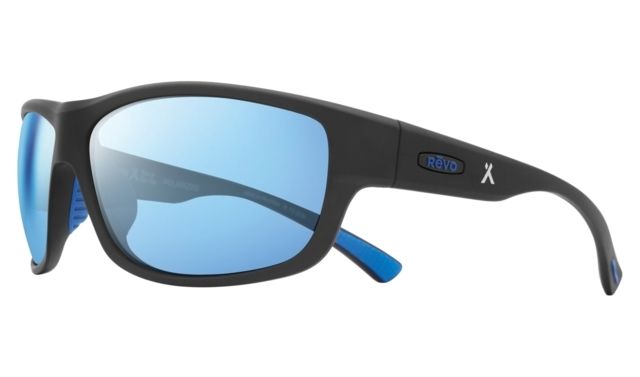 Revo Caper Sunglasses - Men's Matte Black Frame Blue Water Lens Medium RE 1092 01 BL