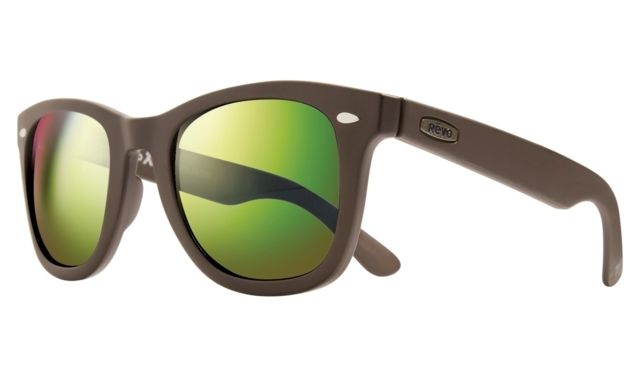 Revo Forge Superflex Sunglasses Matte Brown Frame Evergreen Lens Medium RE 1096 02 GN