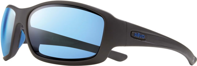 Revo Maverick Superflex Sunglasses Matte Black Frame Blue Water Lens Med/Med Lrg RE  01 BL