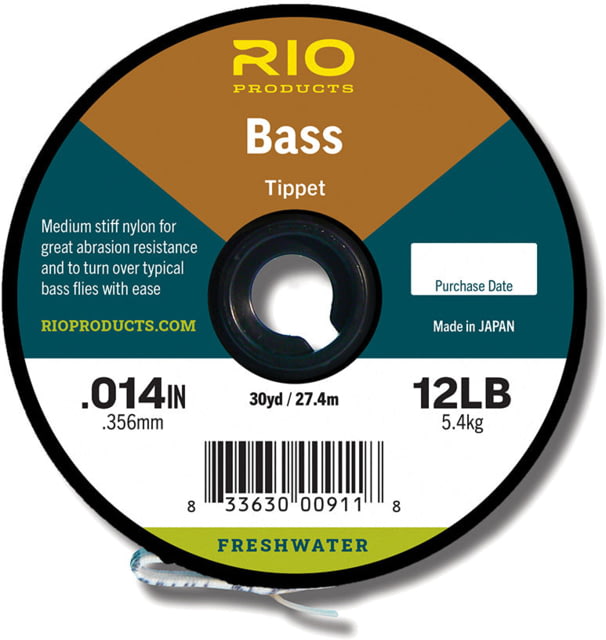 RIO Products Bass Tippet 30Yd 8Lb