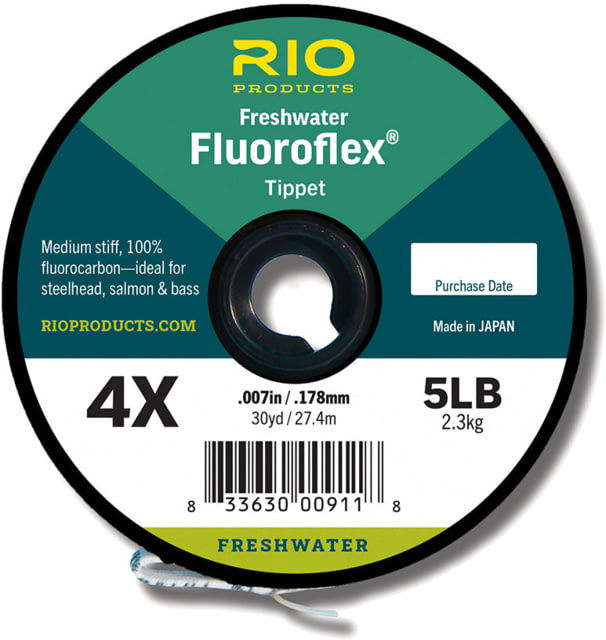 RIO Products Fluoroflex Freshwater Tippet 30yd 3X