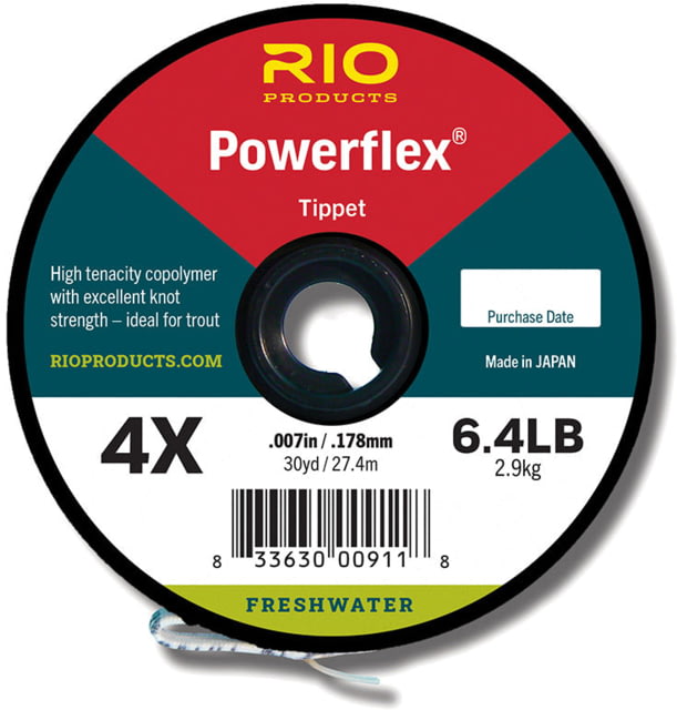 RIO Products Powerflex Tippet 3Pack 0X-2X