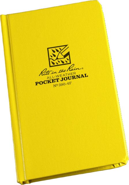 Rite In The Rain Bound Book Fabrikoid - Pocket Journal Yellow 4 1/4 X 6 3/4