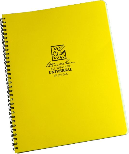 Rite In The Rain Maxi-Spiral Notebook - Universal Yellow 8 1/2 X 11 373-Mx