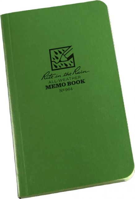 Rite In The Rain Memo Book - 3.5 X 6 Green 3 1/2 X 6