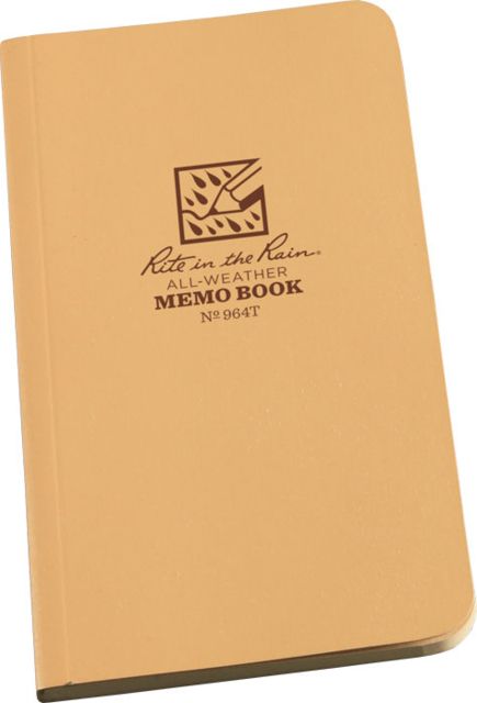 Rite In The Rain Memo Book - 3.5 X 6 Tan 3 1/2 X 6