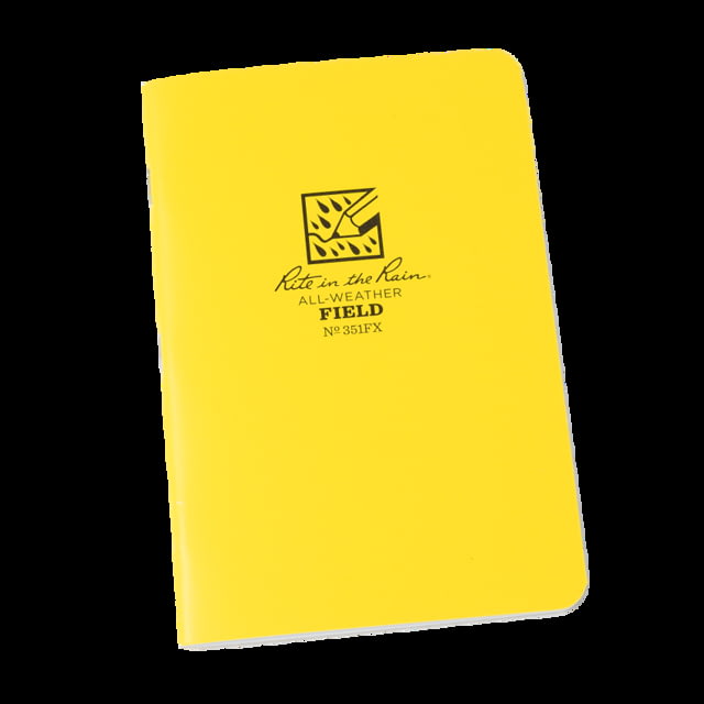 Rite in the Rain Stapled Notebook - Field - 3 Pack Yellow 4/5/8 x 7