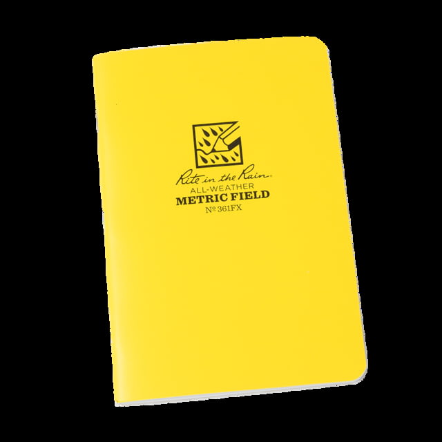 Rite in the Rain Stapled Notebook - Metric Field - 3 Pack Yellow 4/5/8 x 7