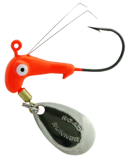 Road Runner Barbed Weedless Heads 1/16 Number 2 Hk Fluorescent Red 2Pk