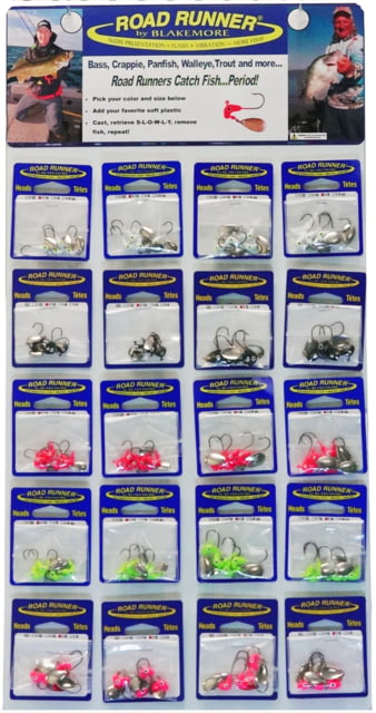 Road Runner KIK-ORRH 60pk Display of Orignal Road Runner Heads 3per Peg