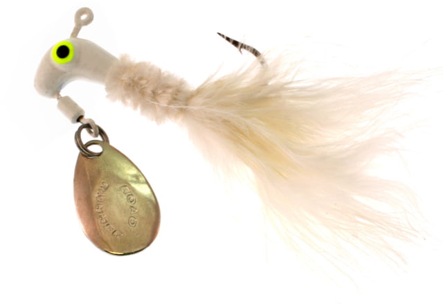 Road Runner Marabou Jig w/Spinner 1/16 White/White 2 PK