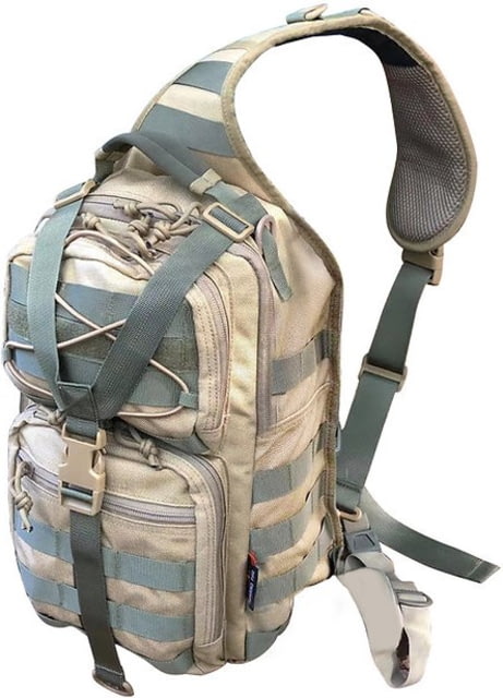 Roaring Fire Slingshot Tactical Sling Bag Concealed Carry Sling Pack FDE 14.96x9.84x7.48 inch