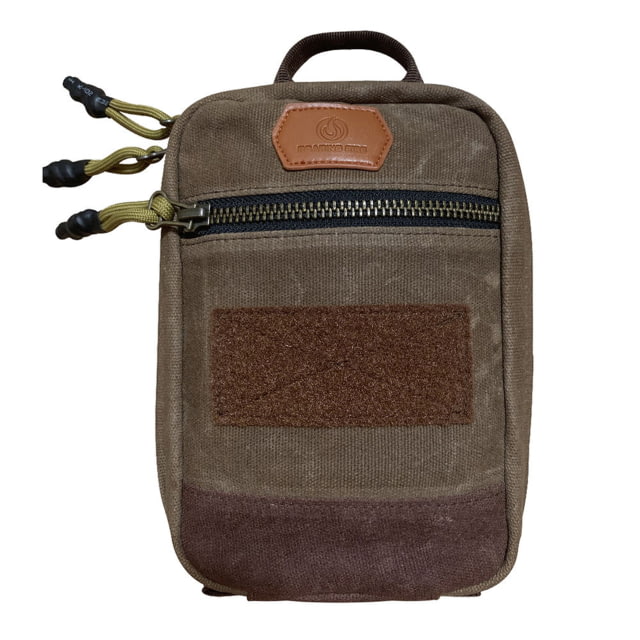 Roaring Fire Smolder Waxed Canvas Organizer Pouch Rustic Brown 7.87x6.1x1.77 inch RF-Smolder Pouch-Brown