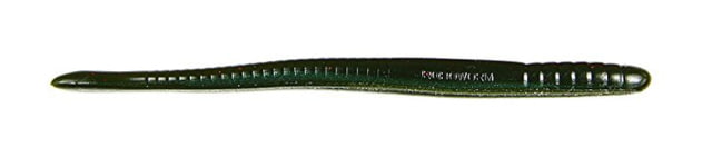 Roboworm Straight Tail Worm 0.5in 10 Pack Green Pumpkin