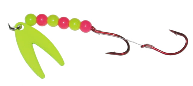 Rocky Mountain Chrt-N-Chart Assassin Spinner 1.5in Radical Glow Beads 2 Red Hooks Chart-N-Pink