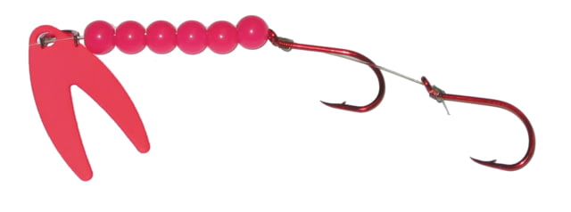 Rocky Mountain Chrt-N-Chart Assassin Spinner 1.5in Radical Glow Beads 2 Red Hooks Pink-N-Pink