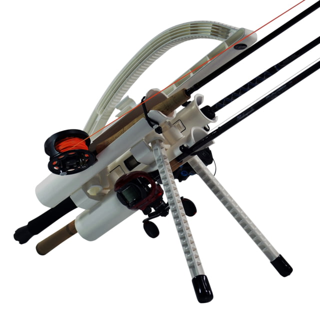 Rod-Runner Express Fishing Rod Caddy Carries up to 3 Rods White