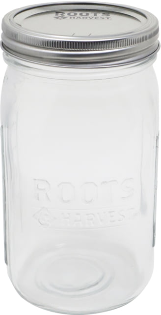 Roots & Harvest Canning Jar Quart Wide Mouth 12 pack Glass