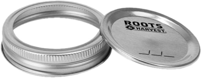 Roots & Harvest Canning Wide Mouth Lids And Bands 12 pack Glass