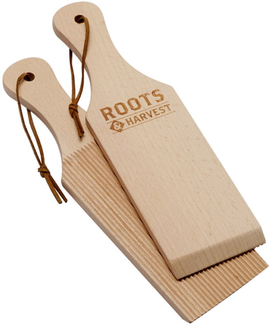 Roots & Harvest Grooved Butter Paddles Set of 2 Wood Small