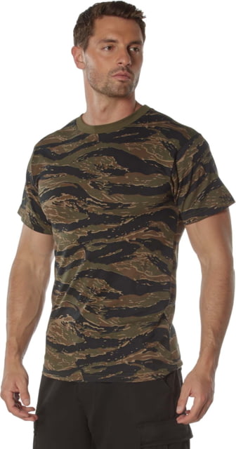 Rothco 100percent Cotton Camo T-Shirt - Mens Tiger Stripe Camo Large