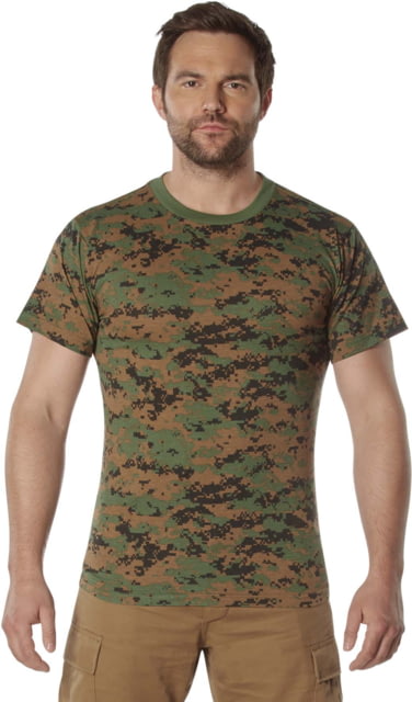 Rothco 100percent Cotton Camo T-Shirt - Mens Woodland Digital Camo 3XL