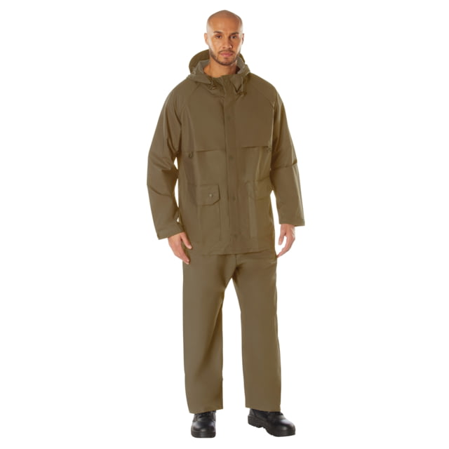Rothco Rothco 2 Piece Microlite PVC Rainsuit - Men's Coyote Brown 3XL