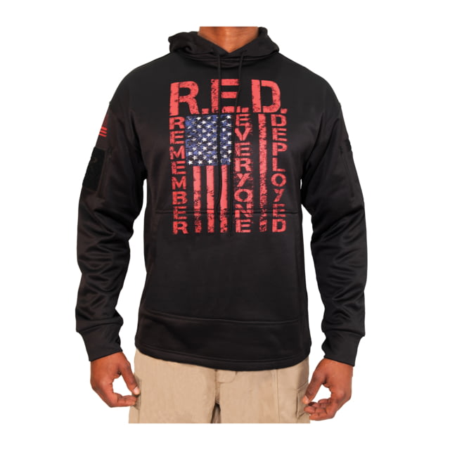 Rothco Concealed Carry Remember Everyone Deployed Hoodie - Men's Large Black