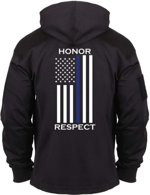 Rothco Honor and Respect Thin Blue Line Concealed Carry Hoodie 2XL Black