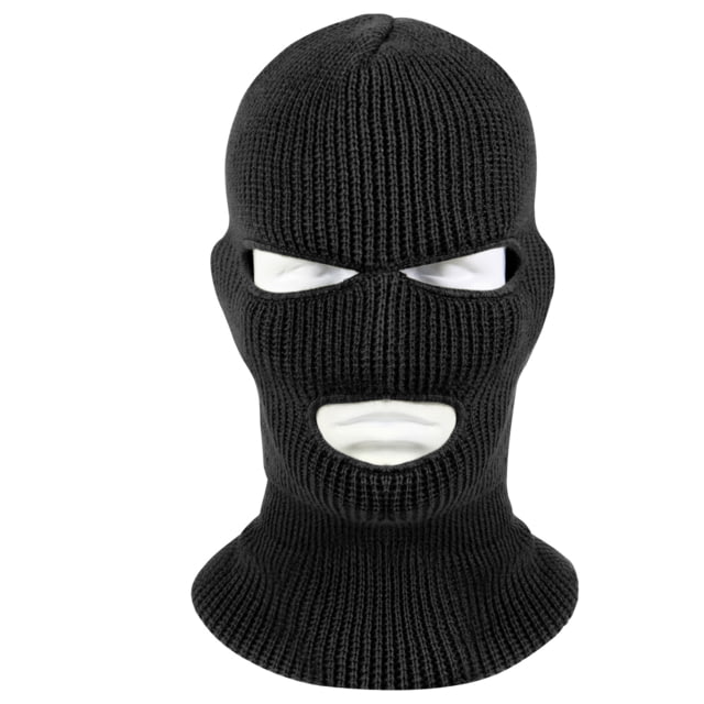 Rothco 3 Hole Face Mask Black Black