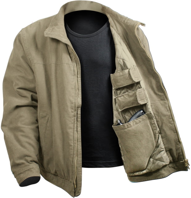 Rothco 3 Season Concealed Carry Jacket Khaki Large i-L