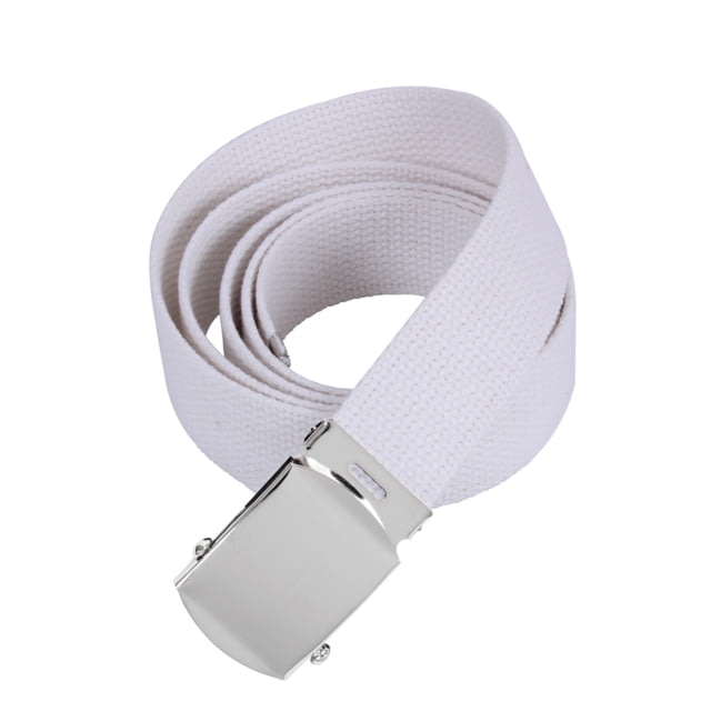 Rothco 54 Inch Military Web Belts Chrome White me-White