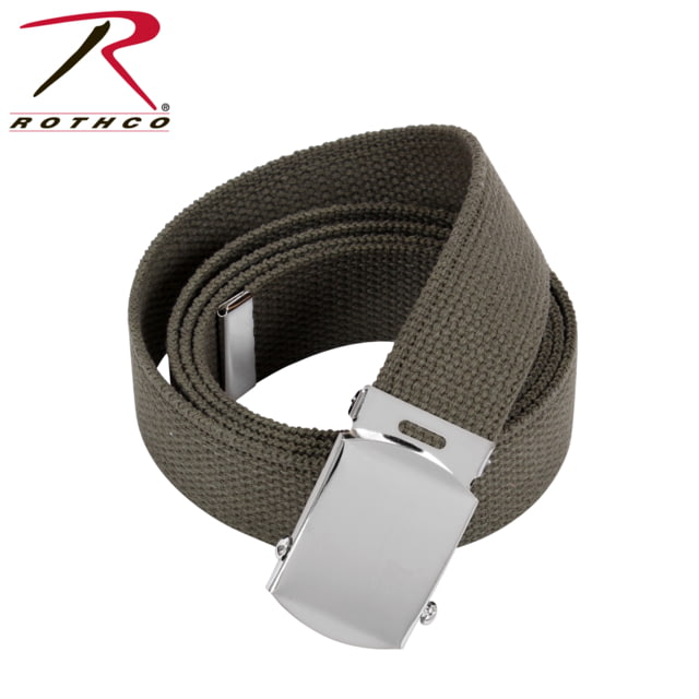Rothco 44 Inch Military Web Belts Chrome Olive Drab